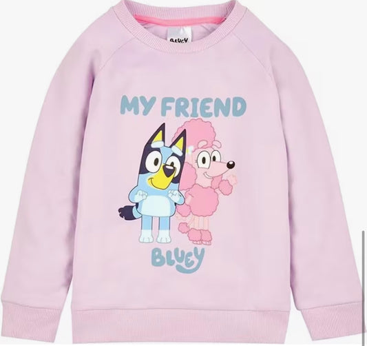 Girls Bluey Cotton Sweatshirt Jumper