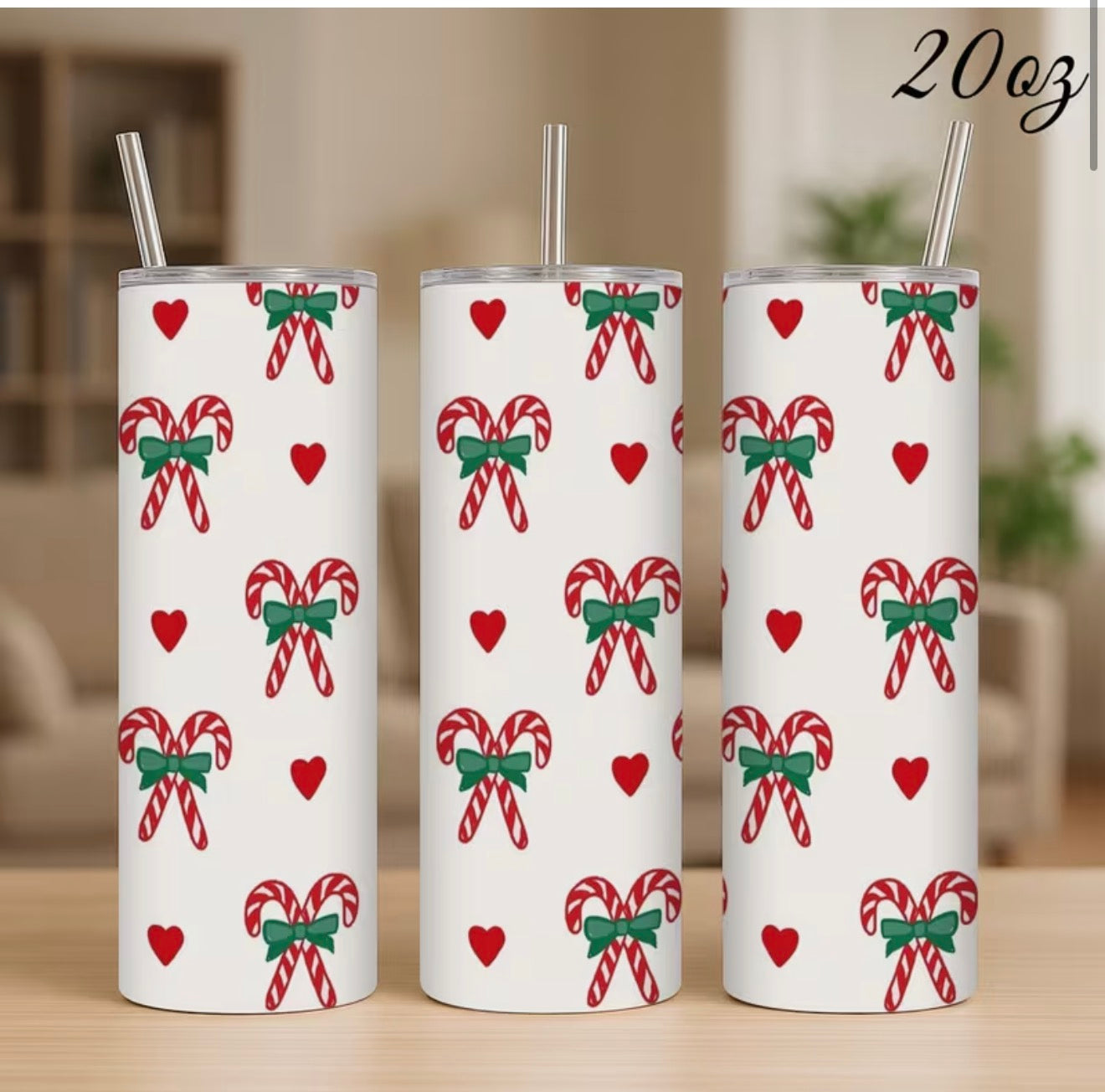 20oz Candy Cane Tumbler