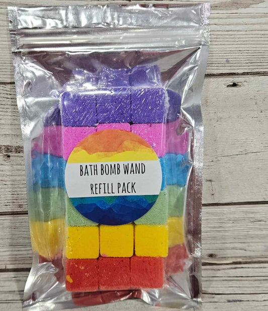 Rainbow Bath Bomb Wand Refill Pack-160g