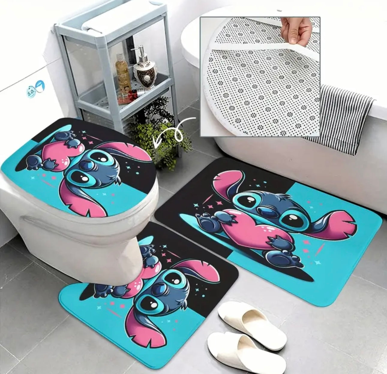 Disney Stitch 3Pc Bathroom Set