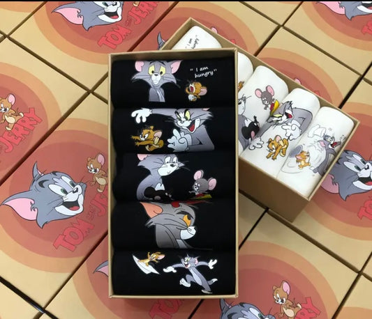 5pc Tom n Jerry ladies socks
