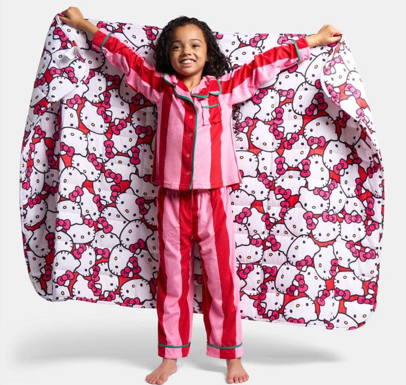 Kids Hello Kitty Weighted Blanket, Red - 3kg
