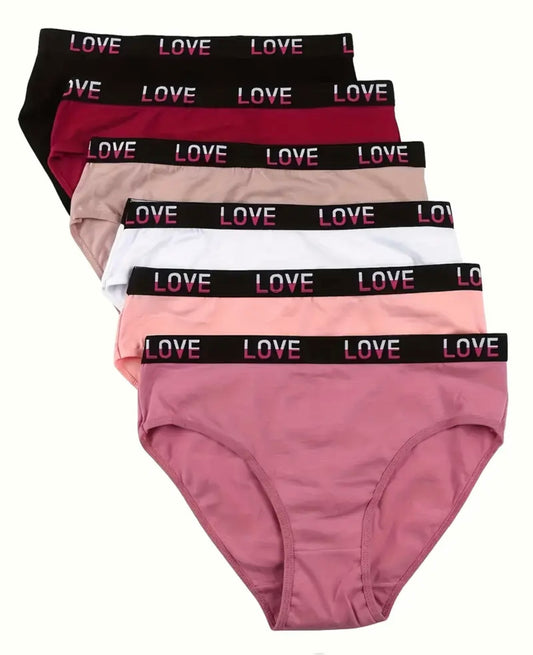 6-Pack  Plus Size Women's  Briefs