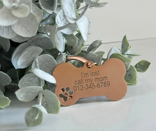2pcs Personalized Stainless Steel Dog Tags