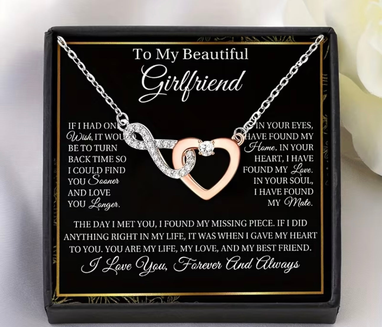 Girlfriend Love Heart Necklace
