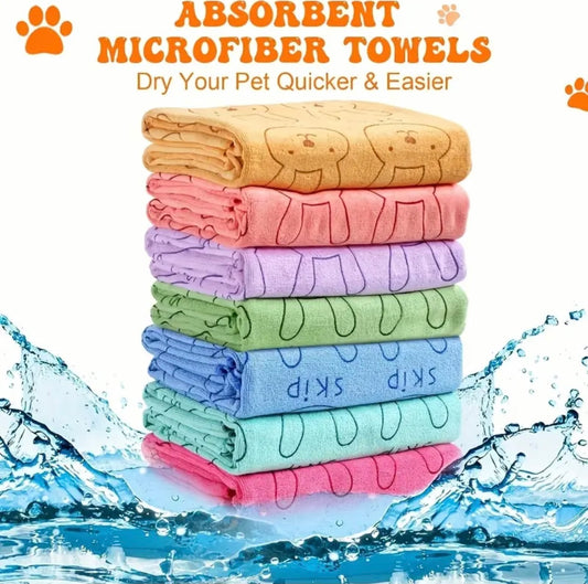 3pcs Quick-Dry Ultrafine Microfiber Towels for Pets