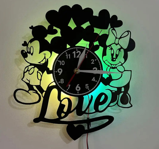 Disney Mickey & Minnie Mouse LED Wall Clock