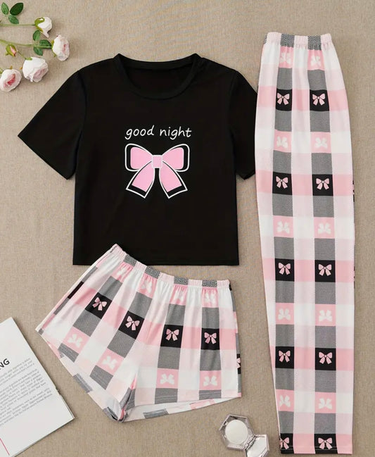 Bow Print Pajamas Set