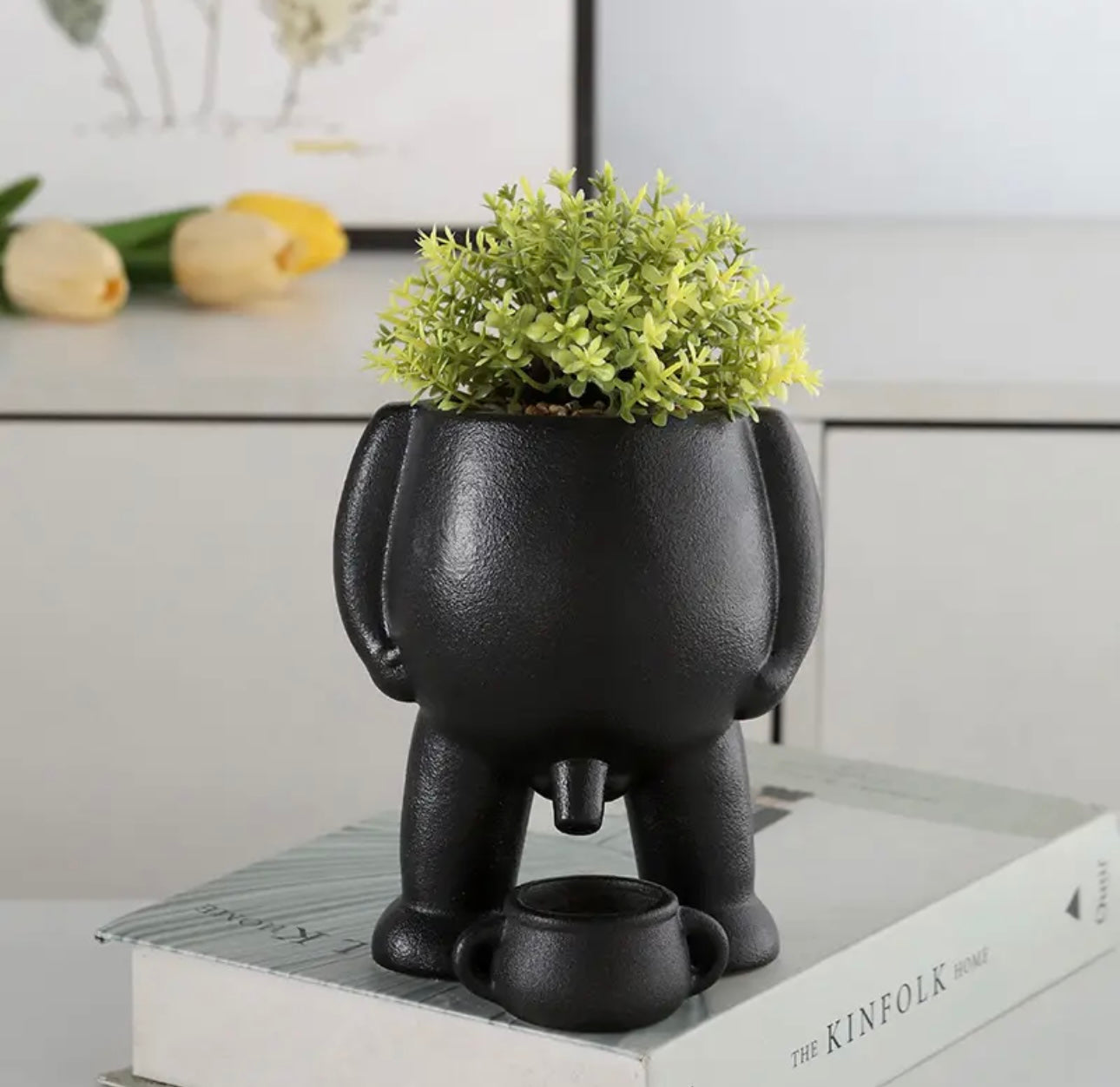 2pcs Whimsical Resin Planter Decor