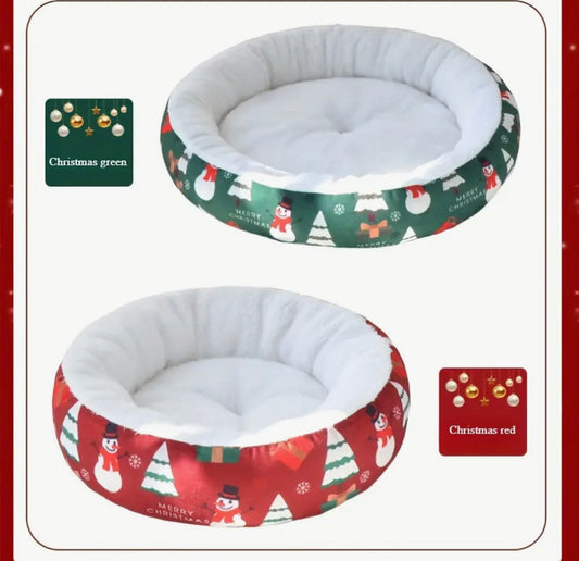 Large Christmas dog bed