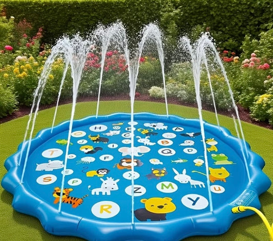 Extra Large Inflatable Sprinkler Pad for Kids  26 Alphabets