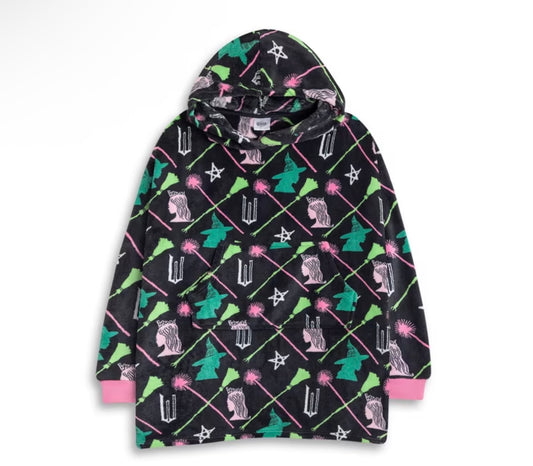 Wicked Glinda Elphaba Hoodie Blanket One Size
