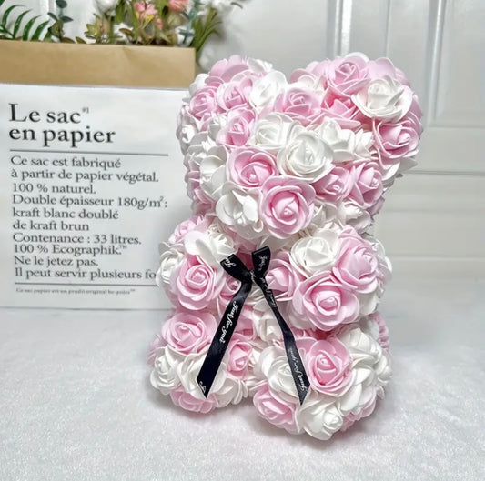 Artificial Rose Flower Bear