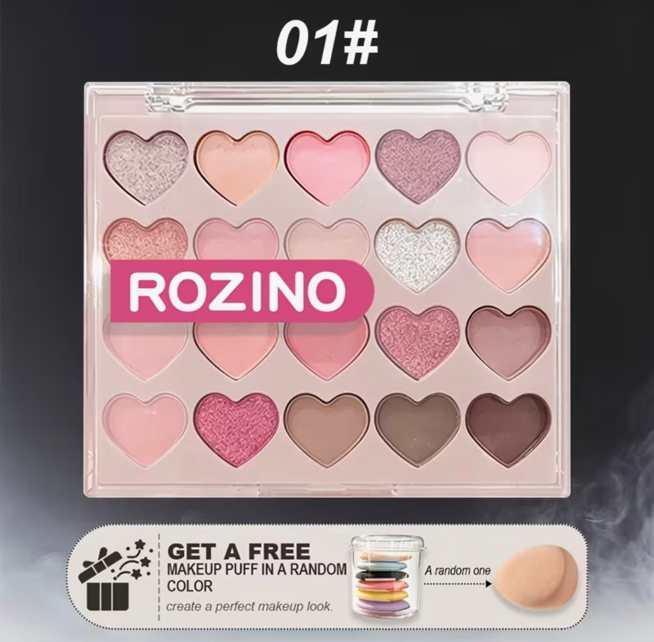 Sweetheart 20-Color Heart-Shaped Eyeshadow Palette