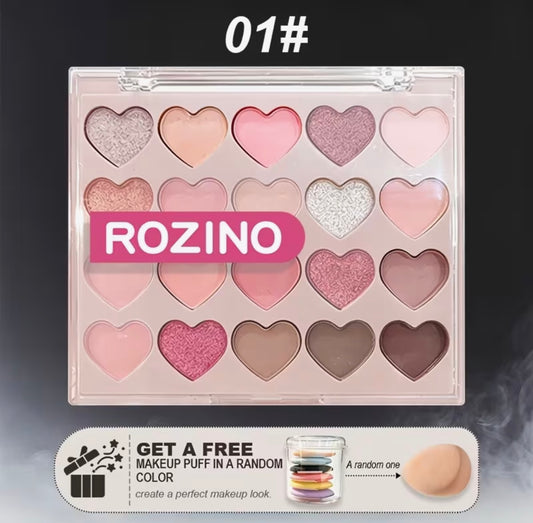 Sweetheart 20-Color Heart-Shaped Eyeshadow Palette