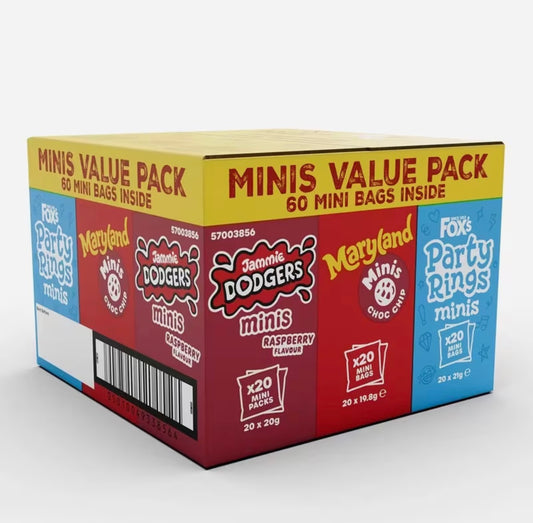 Fox's Mini Biscuit Variety Box, 60 Pack