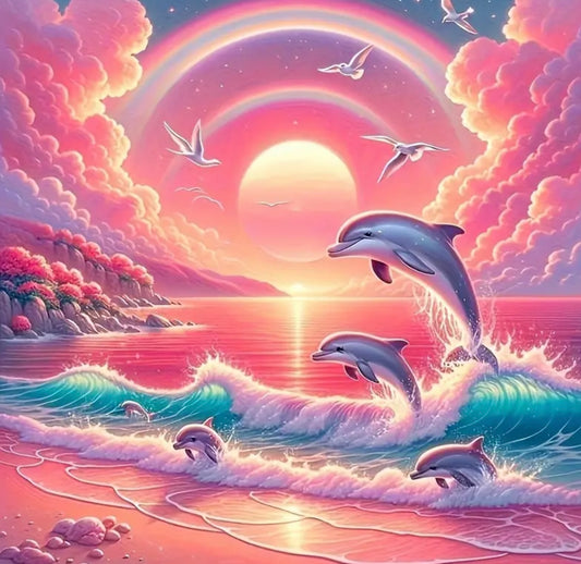 Dolphin Diamond Art