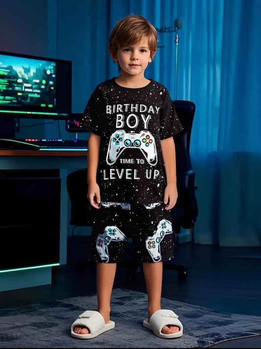 Birthday boy level up pyjamas