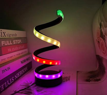 Spiral LED Table Lamp USB Powered