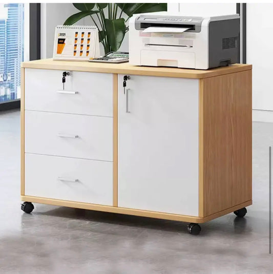 Movable Three-Drawer File Cabinet