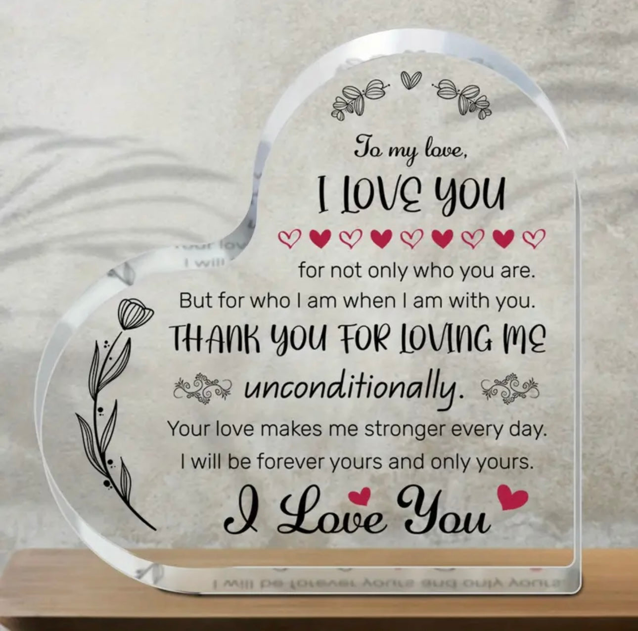 To my love plaque