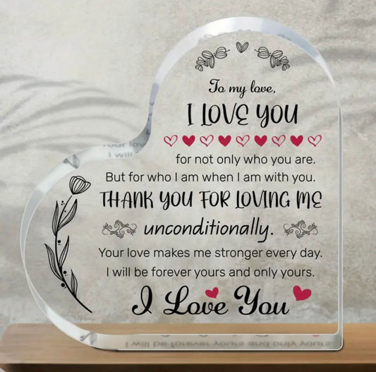 To my love plaque