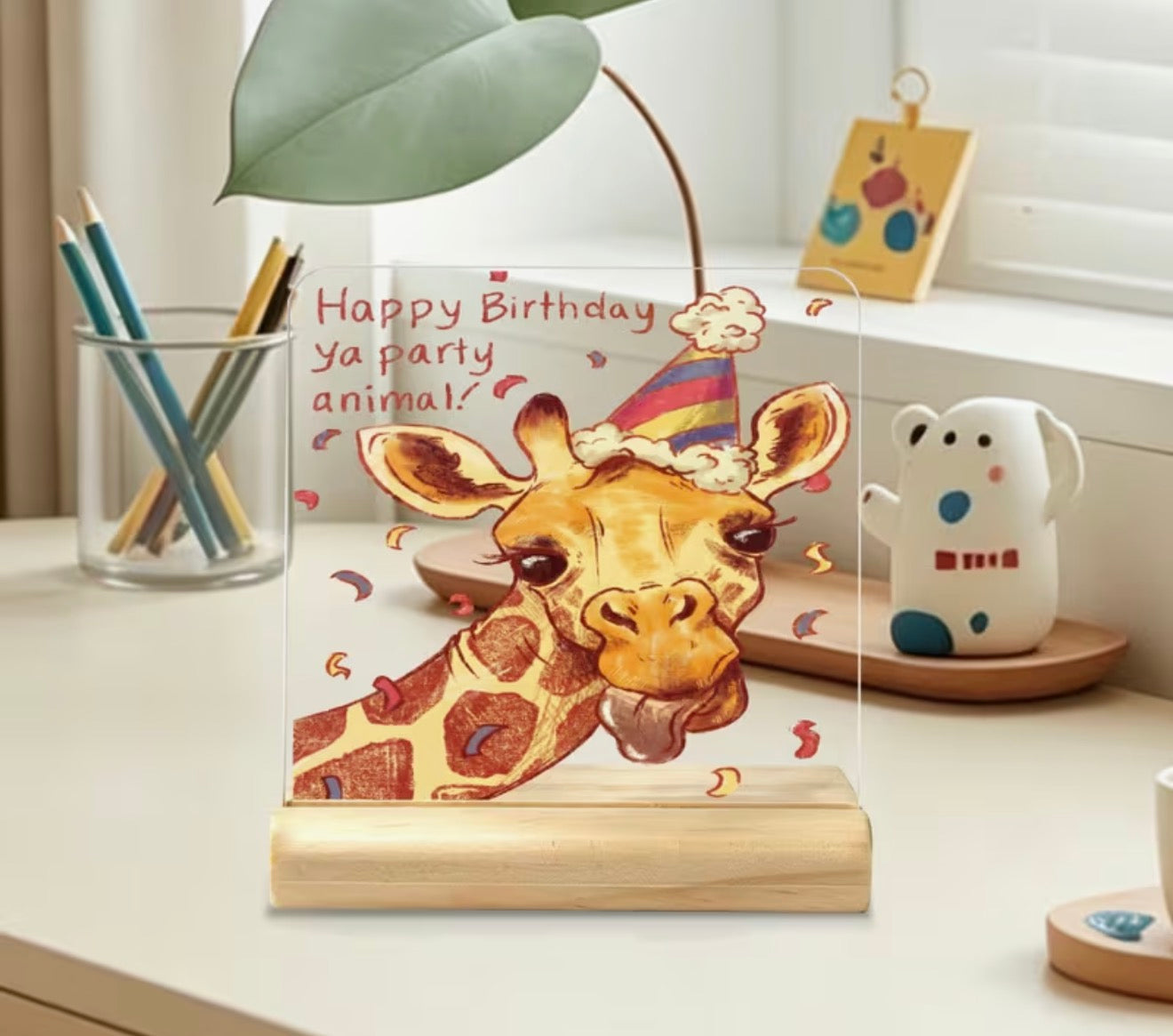 Happy birthday plaque