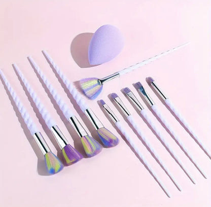 10pcs Crystal Wand Makeup Brush Set