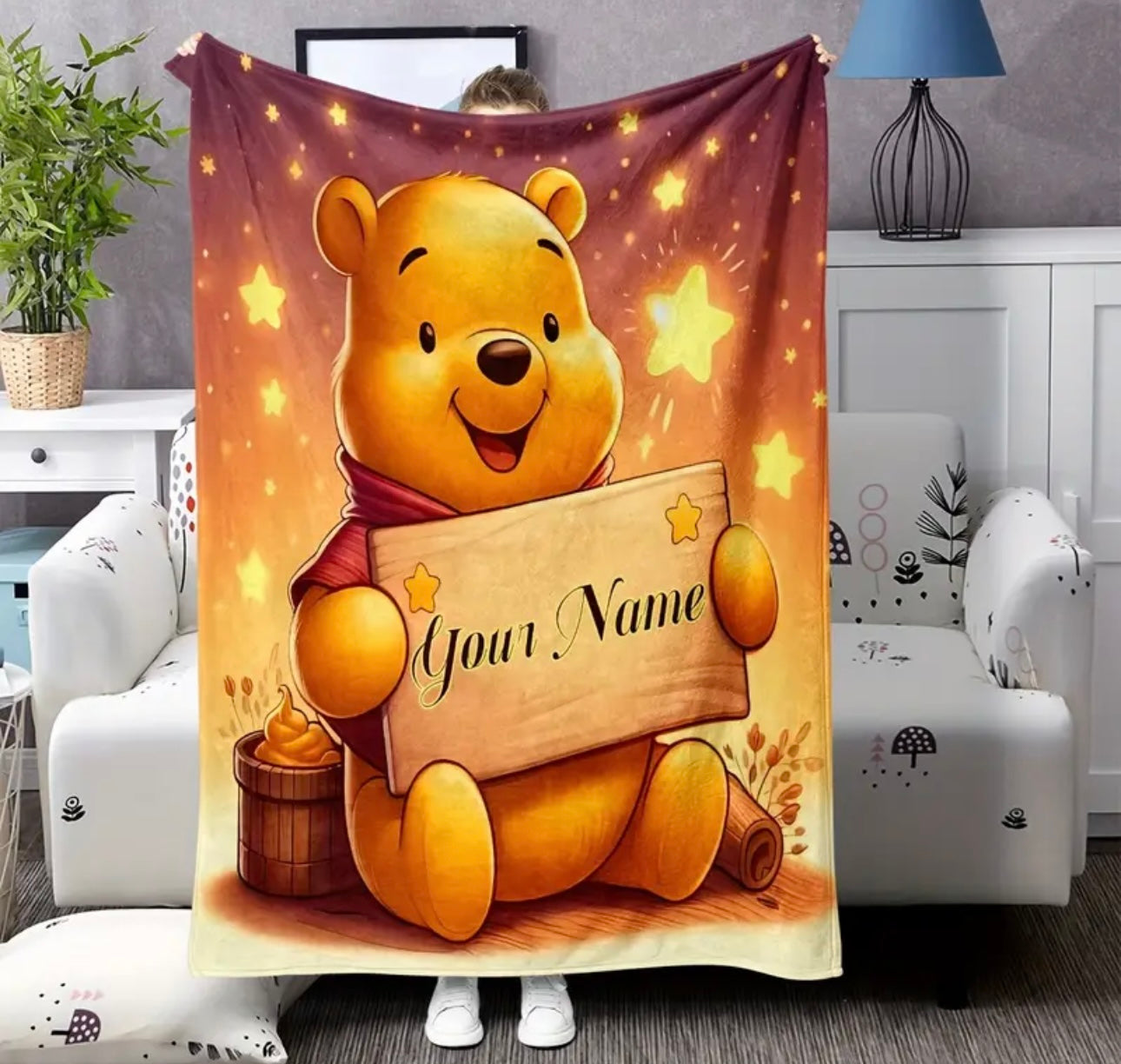 Personalised Winnie The Pooh Blanket