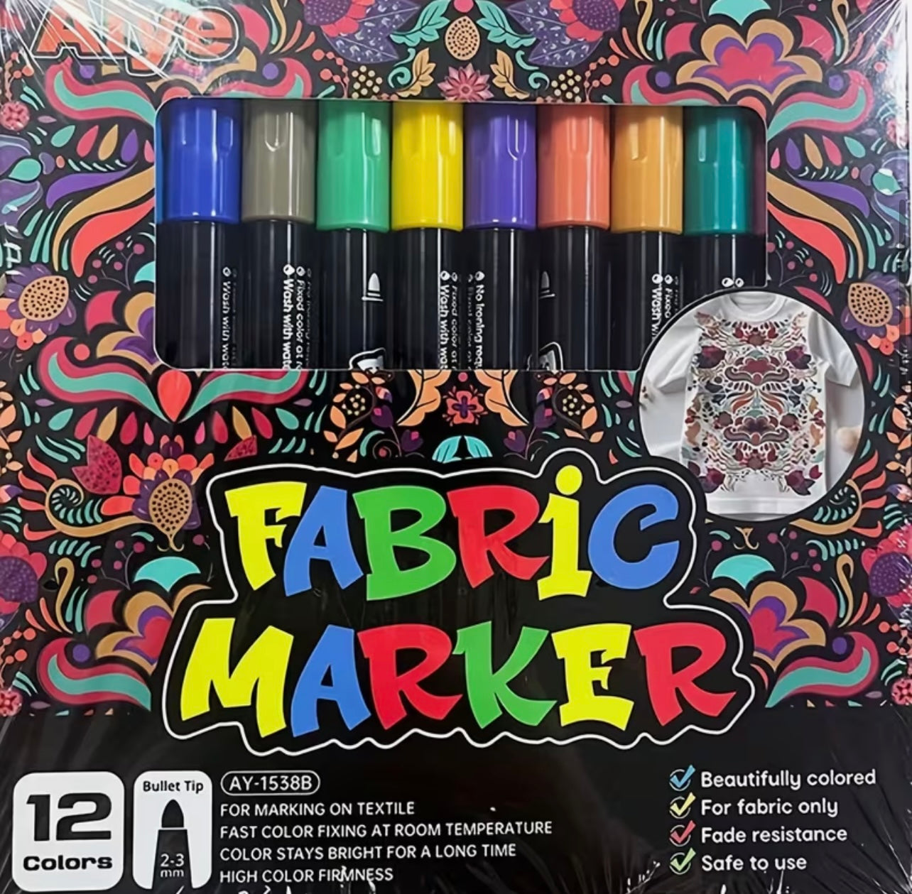 Fabric Markers 12 Pack