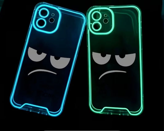 Do Not Touch Printed Glow-In-The-Dark Neon Frame Transparent Phone Case