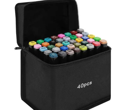 40PCS Markers Twin Marker Pens