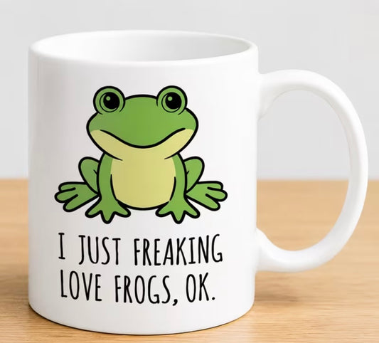I just freaking  love frog 11oz mug