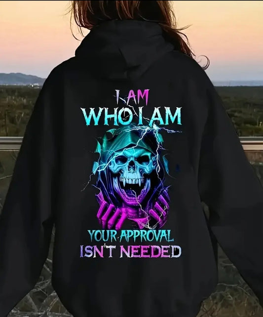 I am who I am ladies hoodie