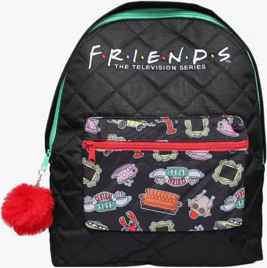 Friends Backpack - Central Perk Black Zip Pocket