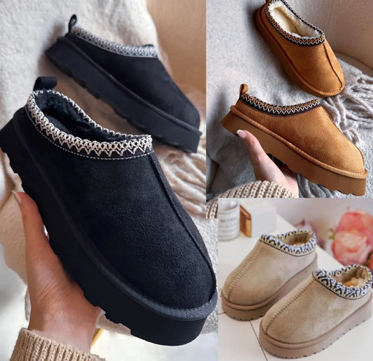 WARM FAUX FUR LINED IN OUT DOOR SLIPPERS SNUGG