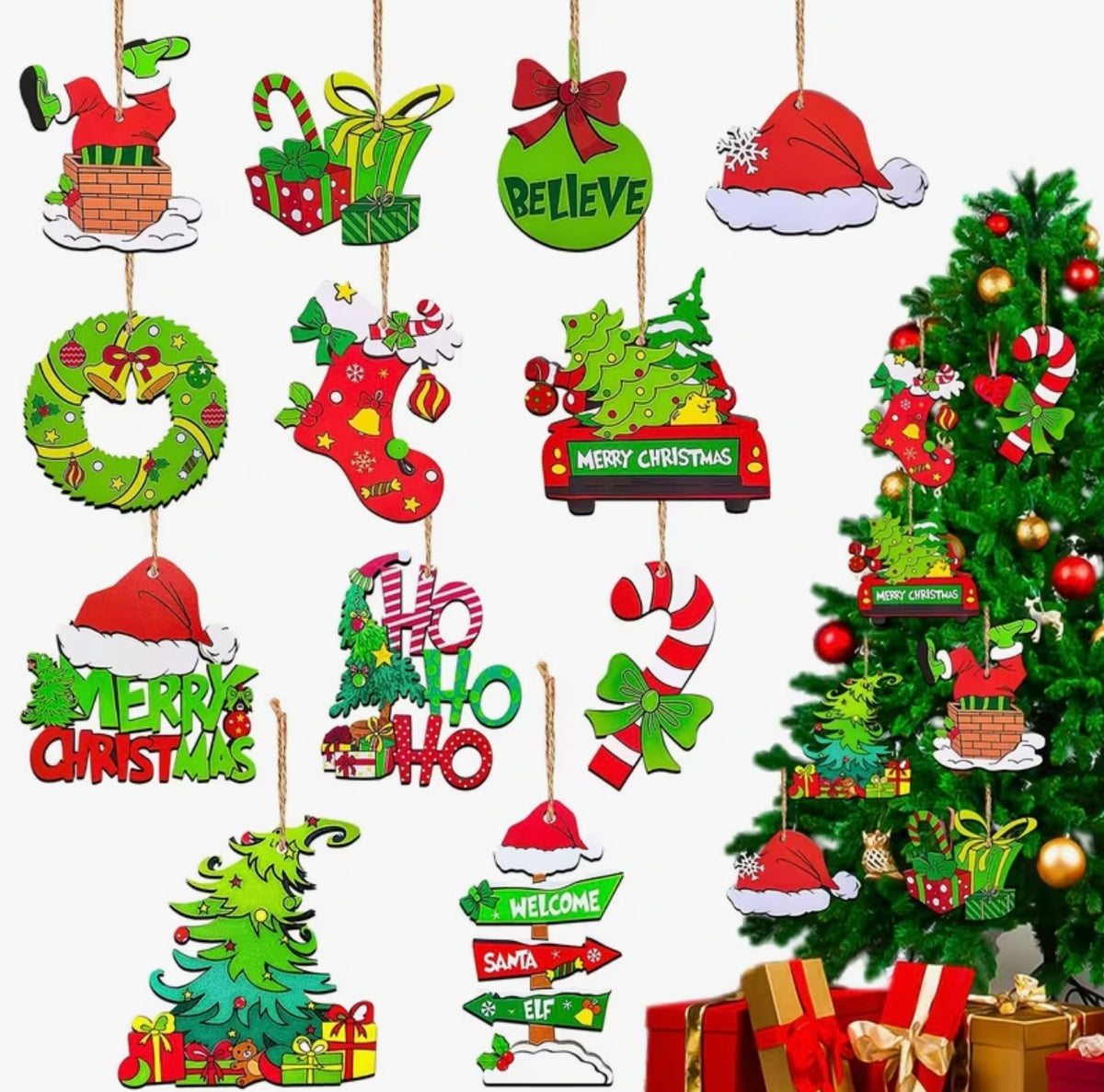 12pcs Christmas Tree Decorations Set
