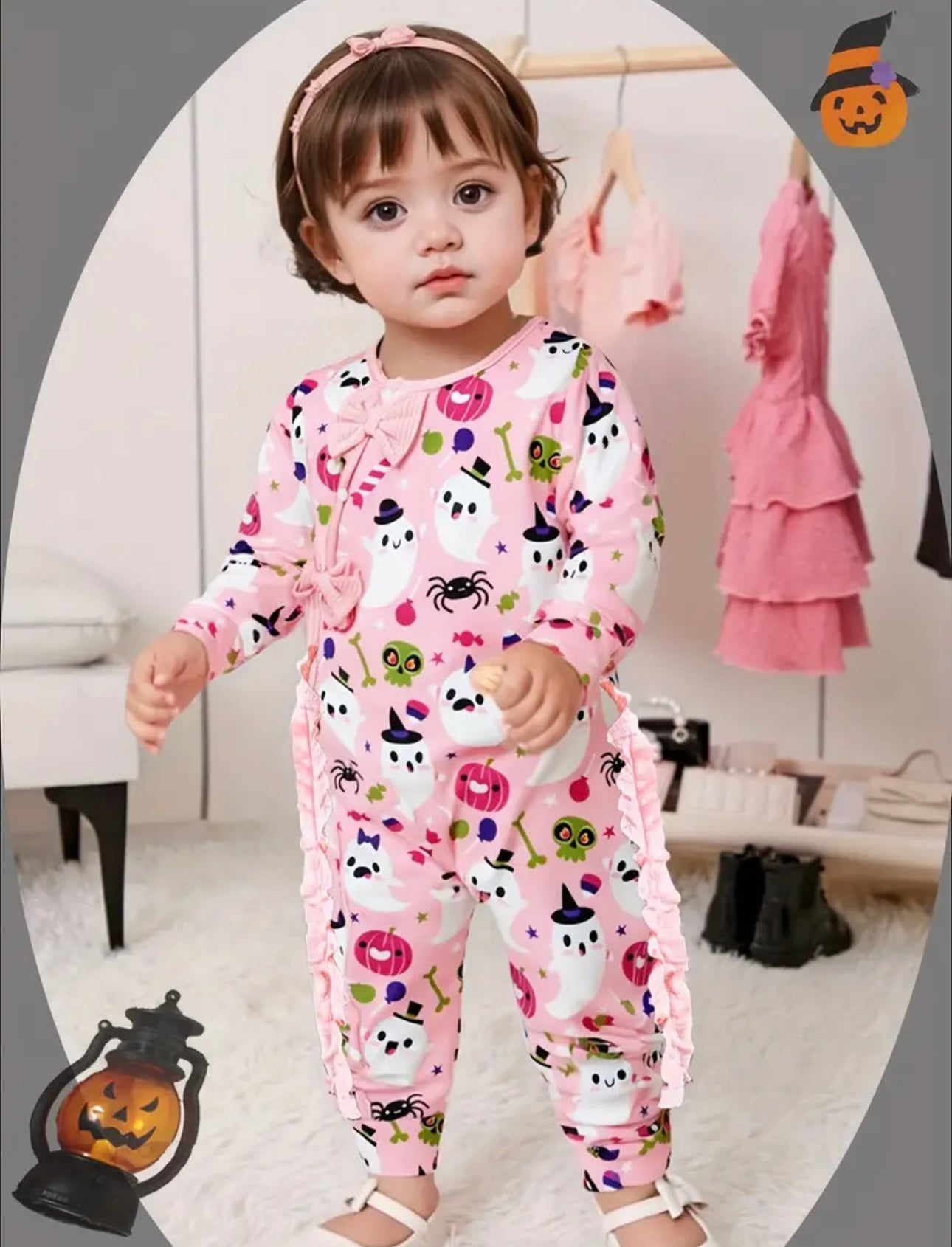 Baby Girls Spooky All In One