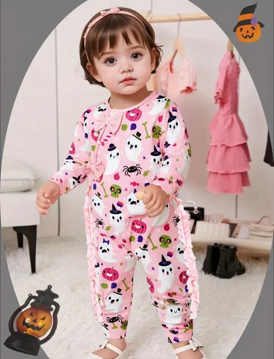 Baby Girls Spooky All In One