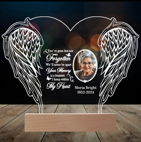 Hexagonal Acrylic Tabletop Memorial Plaque