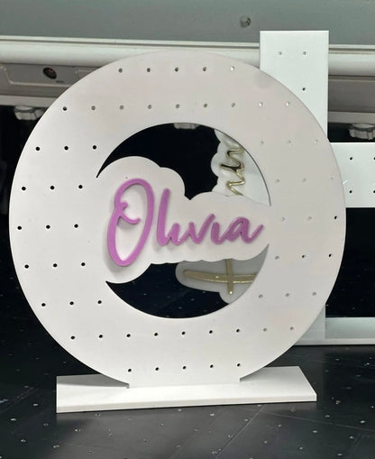 Personalised Initial Earring Holder – Custom Name Stand