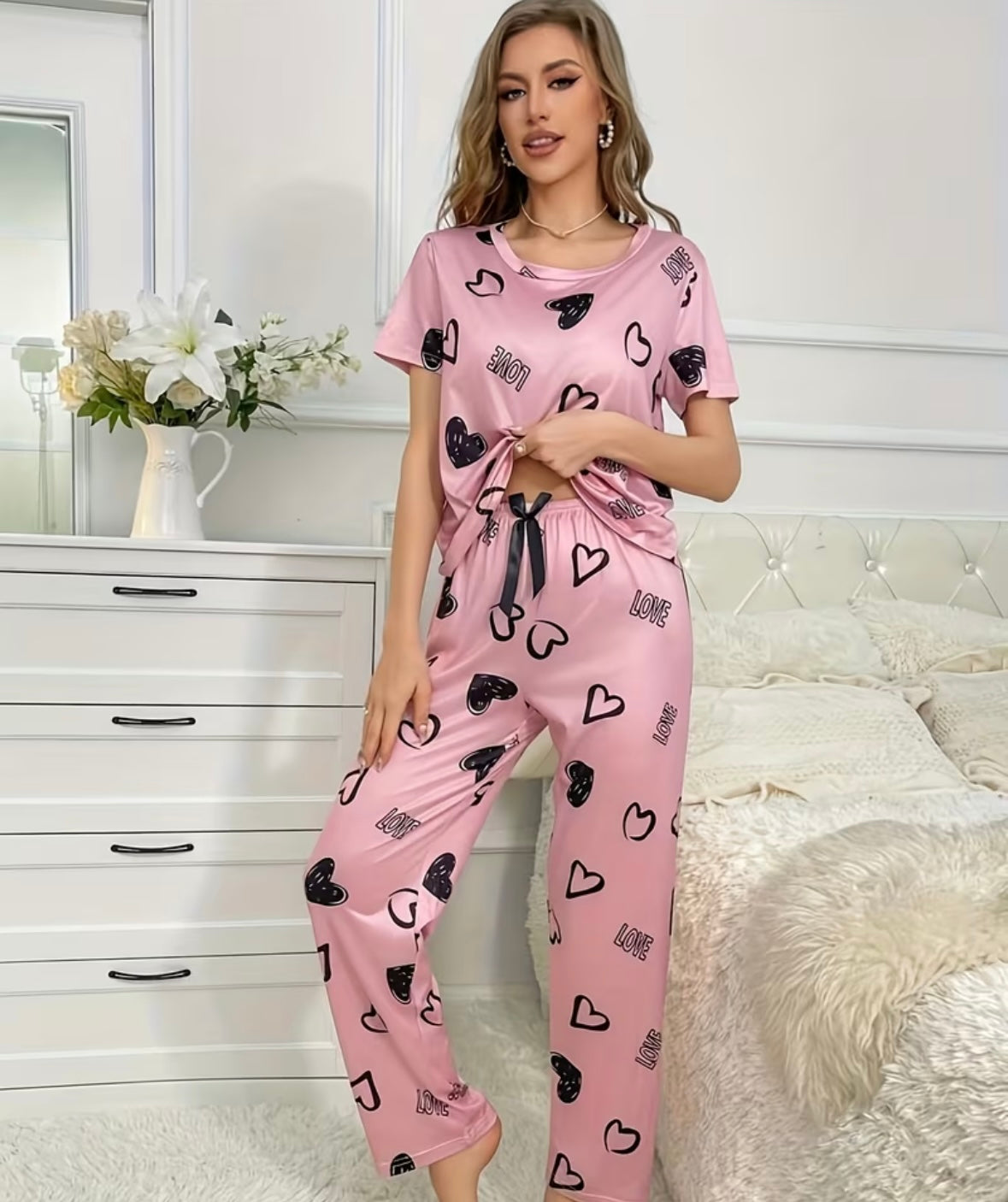 Women’s Heart & Letter Pyjamas