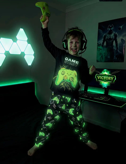 Gaming glow in dark pyjamas