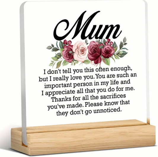 Mum plaque