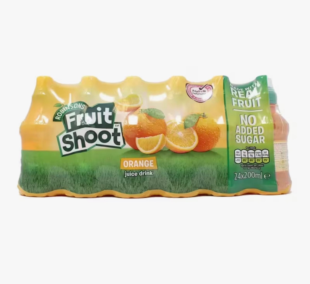 Robinsons Fruit Shoot Orange Juice Drink No Added Sugar Kids Still Soft Drink Pack of 24 x 200ml