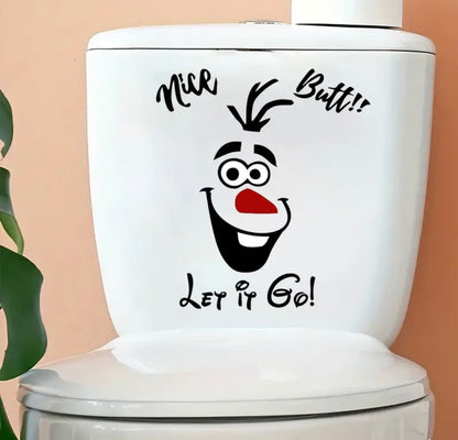 1pc Disney Frozen Olaf "Let it Go" Self-Adhesive Toilet Sticker