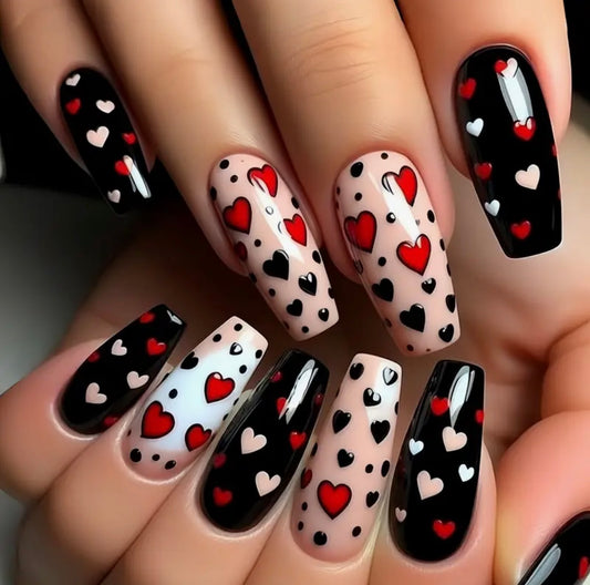 Love heart nails