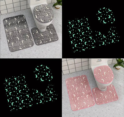 Glow In The Dark Bath Mat Set