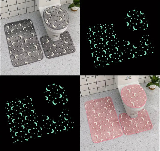 Glow In The Dark Bath Mat Set