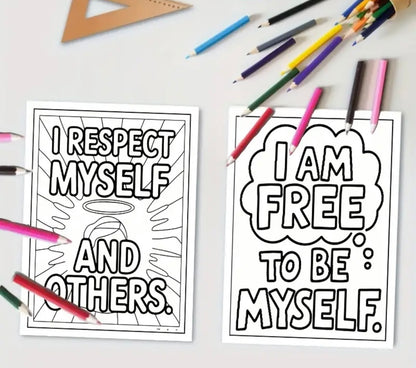 Positive Affirmation Coloring Book For Adults